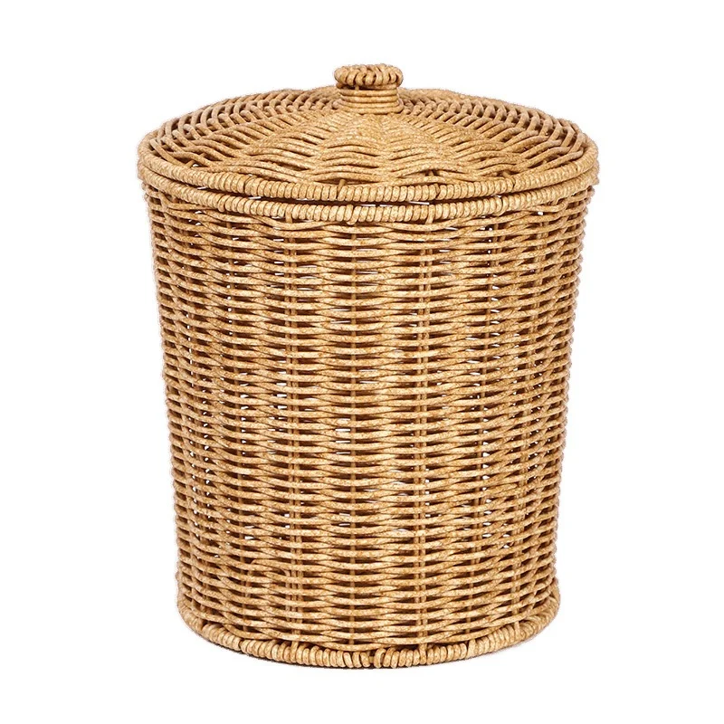

Modern rattan baskets with covers for home decoration and sundries storage products