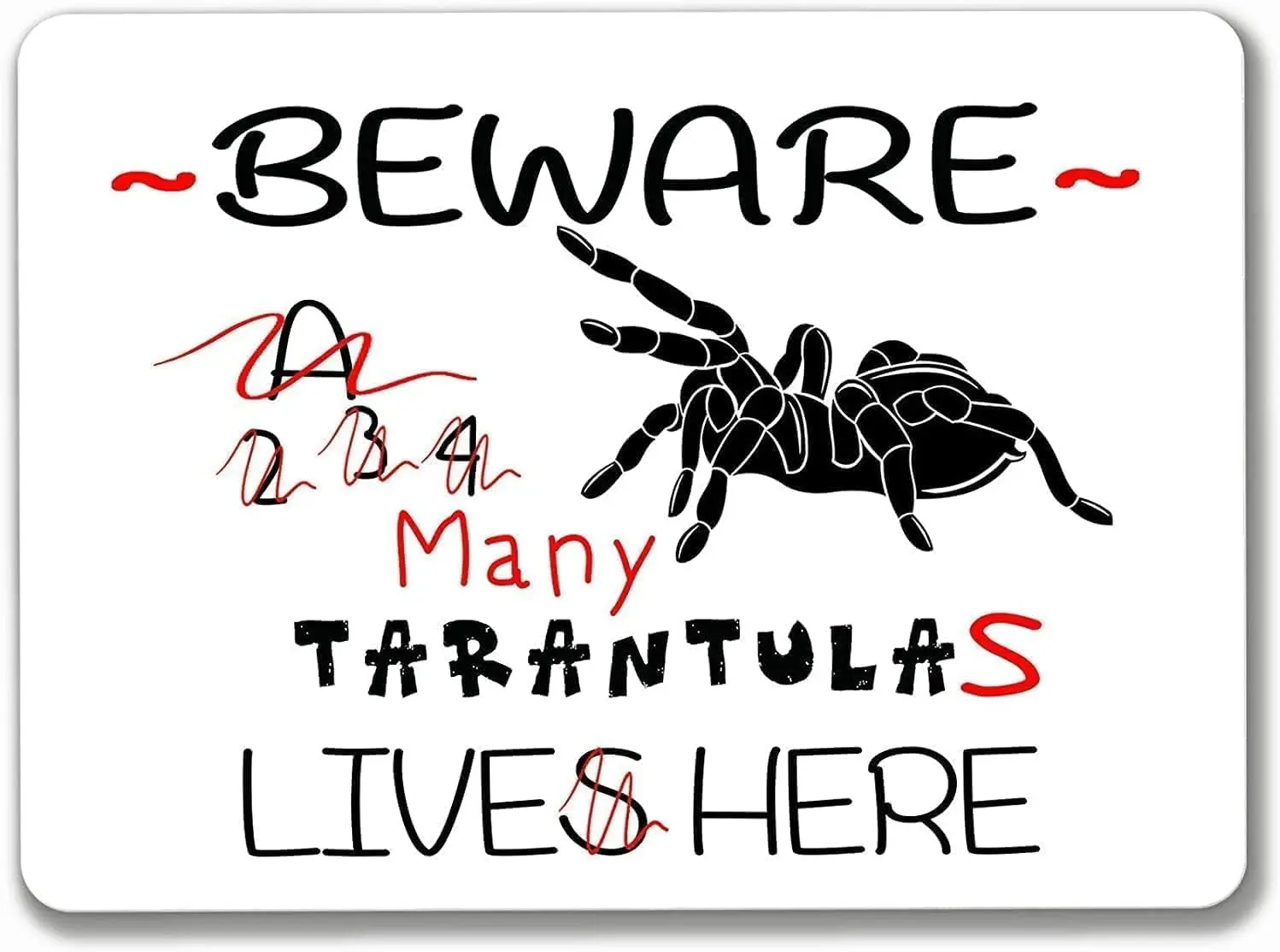 Metal Poster Plaque Tarantula Funny Beware Metal Sign Tin Vintage Metal Tin Signs Home Bar Shop Decorations Coffee Sign Gift