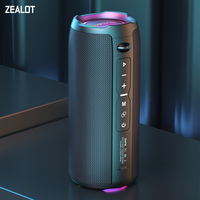 ZEALOT-S49PRO Portable Bluetooth Speaker 20W IPX6 Waterproof,Micro SD Card,AUX-in Plug,10H Playtime,RGB Light  Wireless Stereo