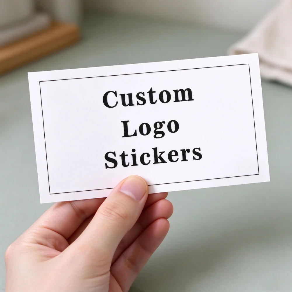 Customized Rectangular Logo Stickers Waterproof Labels Transparent Design Your Own Stickers Personalized Bottle Stickers