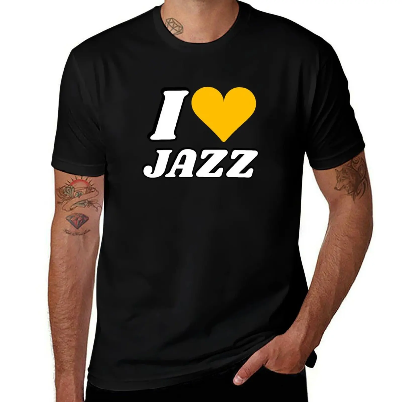 

I heart jazz - I love jazz T-Shirt t shirts for man slim fit t shirt man designer T-Shirt