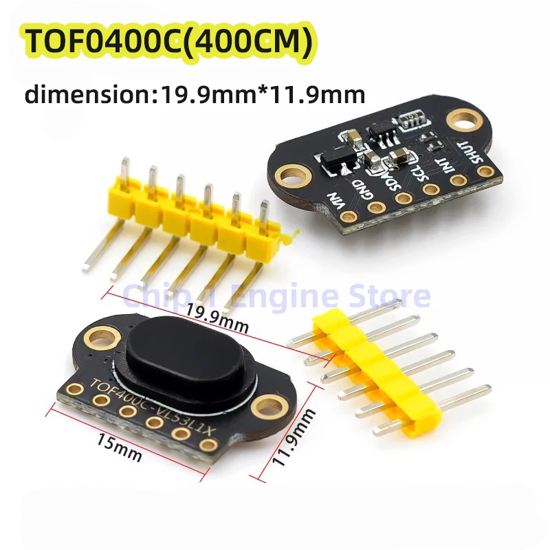 Time of Flight (ToF) Laser Ranging Sensor Module TOF050C 200C 400C 50CM/2M/4M IIC output For Arduino STM32 VL6180 VL53L0X VL53L1