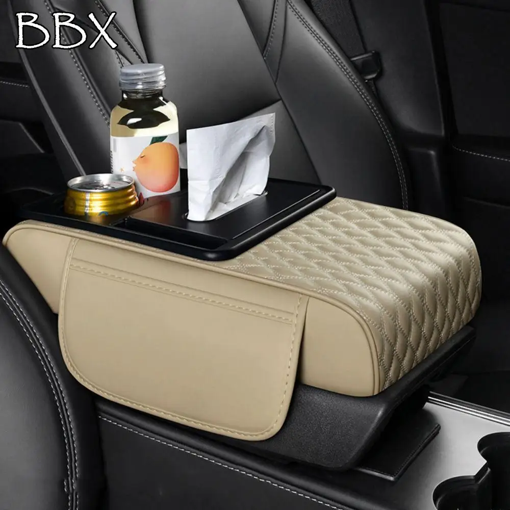

5 in 1 Car Armrest Cushion Thicken Elbow Support Center Console Pad Side Extension Pockets Space Saving Car Armrest Storage Box