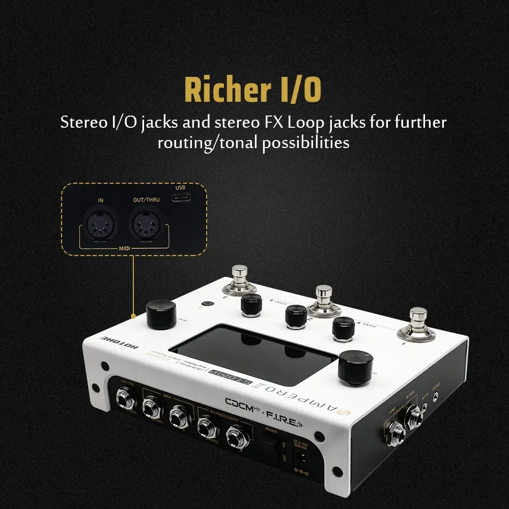 HOTONE Ampero II Stomp Pedal multiefectos MP-300 Fortable para regalos de guitarristas