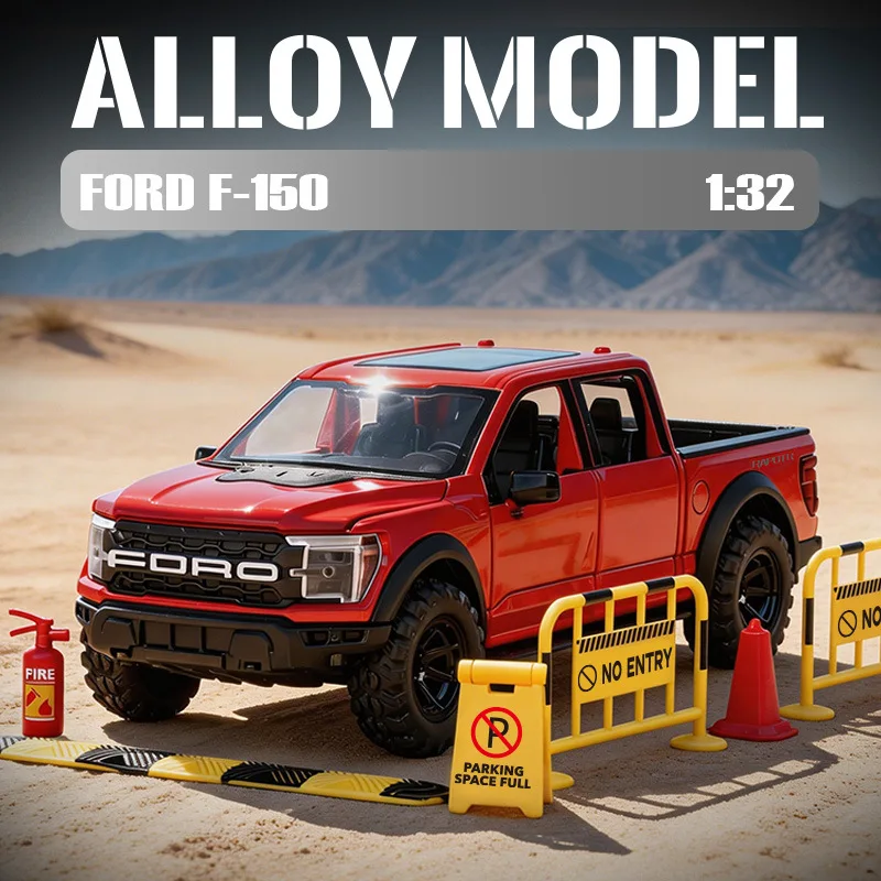

1:32 Ford F150 Pickup Alloy Car Model Pull Back Sound and Light Pickup Toy Gift Diecast Alloy Car Model Collectible