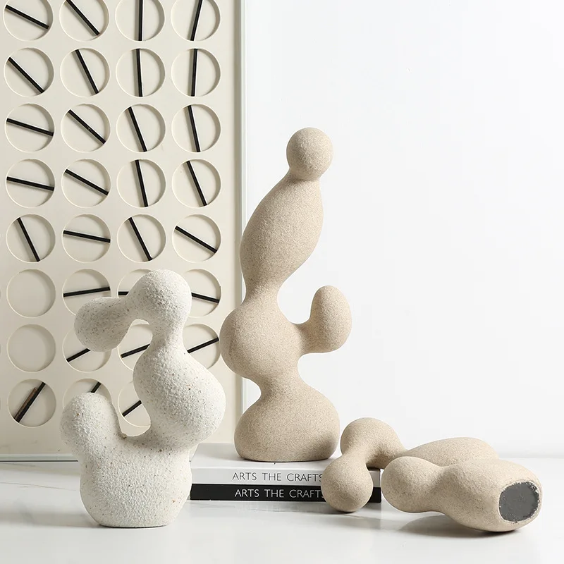 Italian Minimalist Abstract Art Dynamic Resin Ornament, Novelty Decor for Sales Center, Hotel Entryway & Curio Cabinet