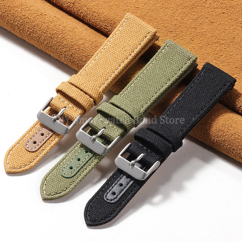 20mm Nylon Watch Strap for Seiko for Tudor Wrist Band for Huawei Watch GT4/3/2 42mm 46mm Replacement Bracelet Matte Pin Buckle