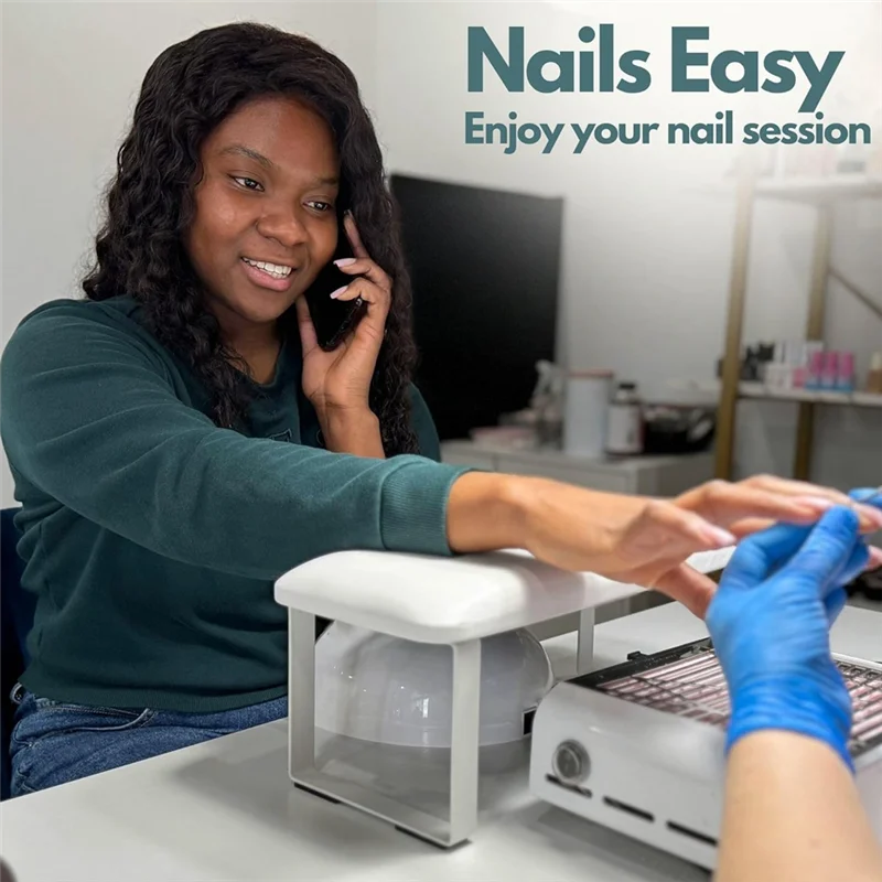【A56X】Nail Arm Rest,Detachable Arm Rest For Nails Tech, Non-Slip Hand Rest For Nails Tech, Nail Arm Rest For Nail Tech