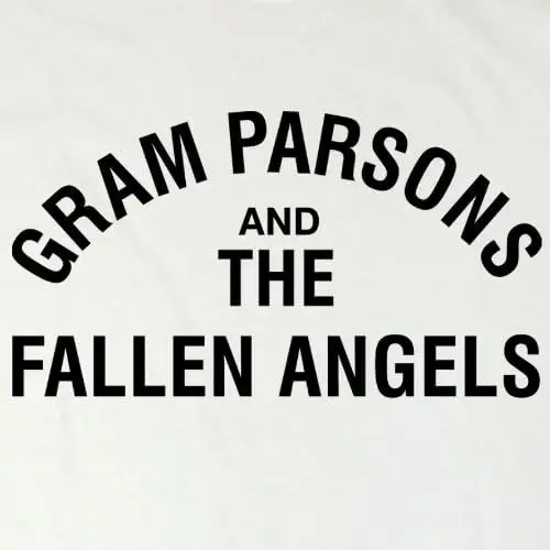 Mens Gram Parsons & The Fallen Angels T Shirt - White - 2XL