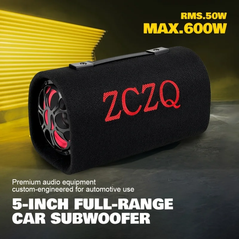 5Inch Full-range car subwoofer600WHigh Power Built-in power amplifier board，Effectively enhances car audio sound quality，Enhanc