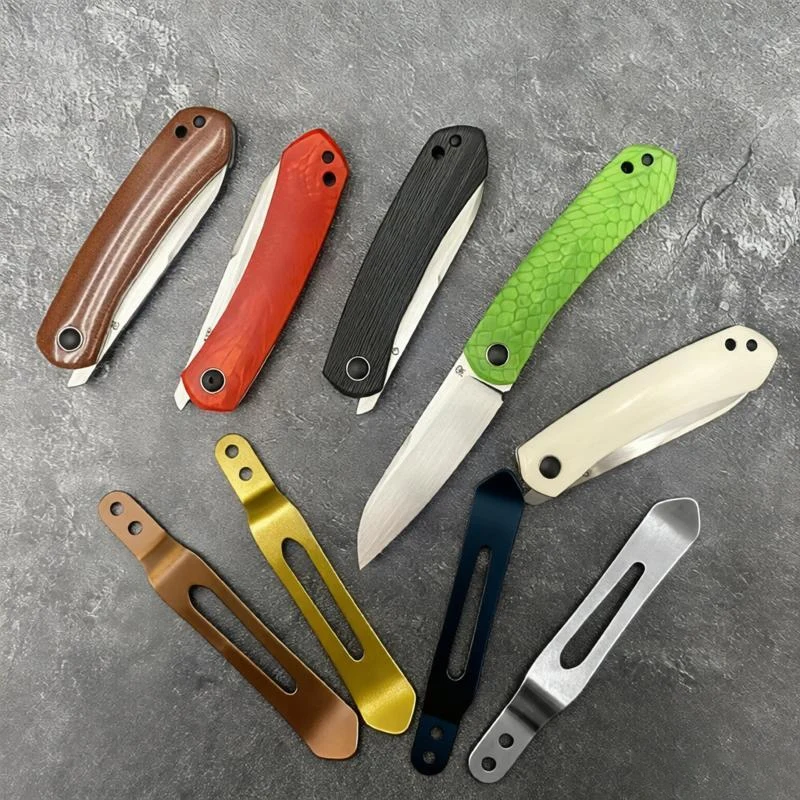 CNC 4 Colors Stainless Steel Knife Pocket Clip Back Clamp for North Mountain JellyFish Chop3 Chop2 Knives
