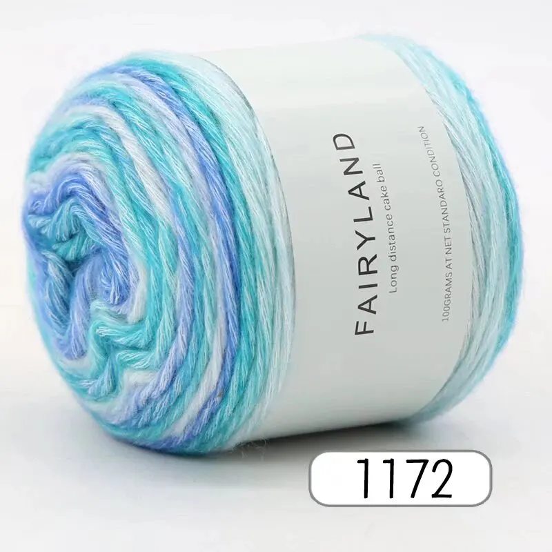 1Pc 100G Gradiënt Regenbooggaren, Geschikt Voor Diy Haak En Gebreide Warme Truien, Sjaals, Hoeden, Sjaals, Sjaals, Enz - afbeelding 1
