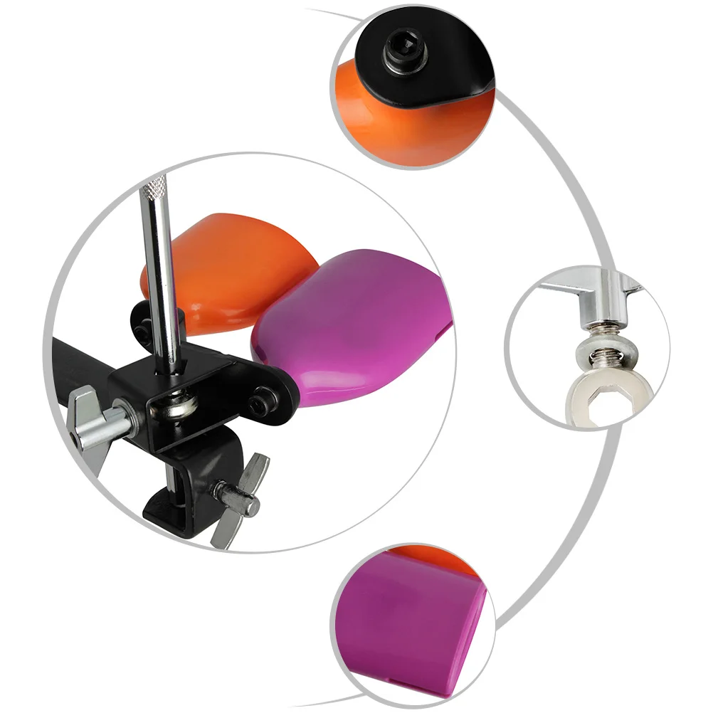 كتلة السمك الخشبية صوت واضح حواف ناعمة أداة قرع جرس البقر كتلة طبل مجموعة طبلة ملحق