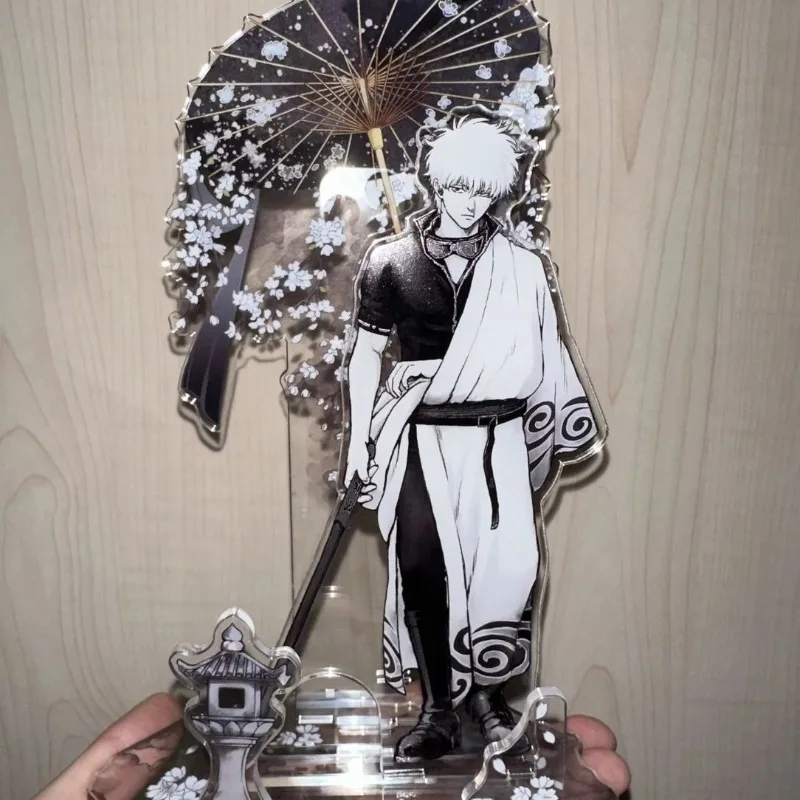 

New Sakata Gintoki Acrylic Stand Figure GINTAMA Anime Peripheral Cute Cartoon Creativity Modeling Desktop Ornament Gifts