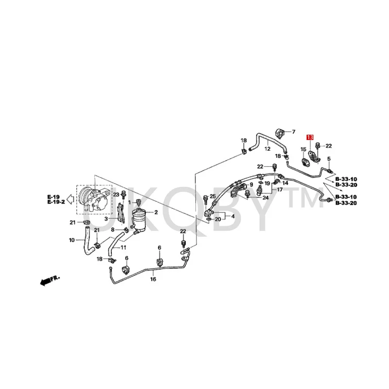 53736SDAA01 Suitable for Ho nd a Accord Fang Power Steering Oil Pipe Support Steering Oil Pipe Support