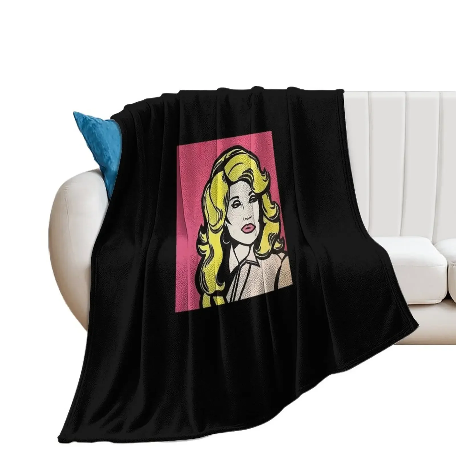 Dolly Parton Pop Art Tote Bag Throw Blanket Softest manga Bed linens Blankets