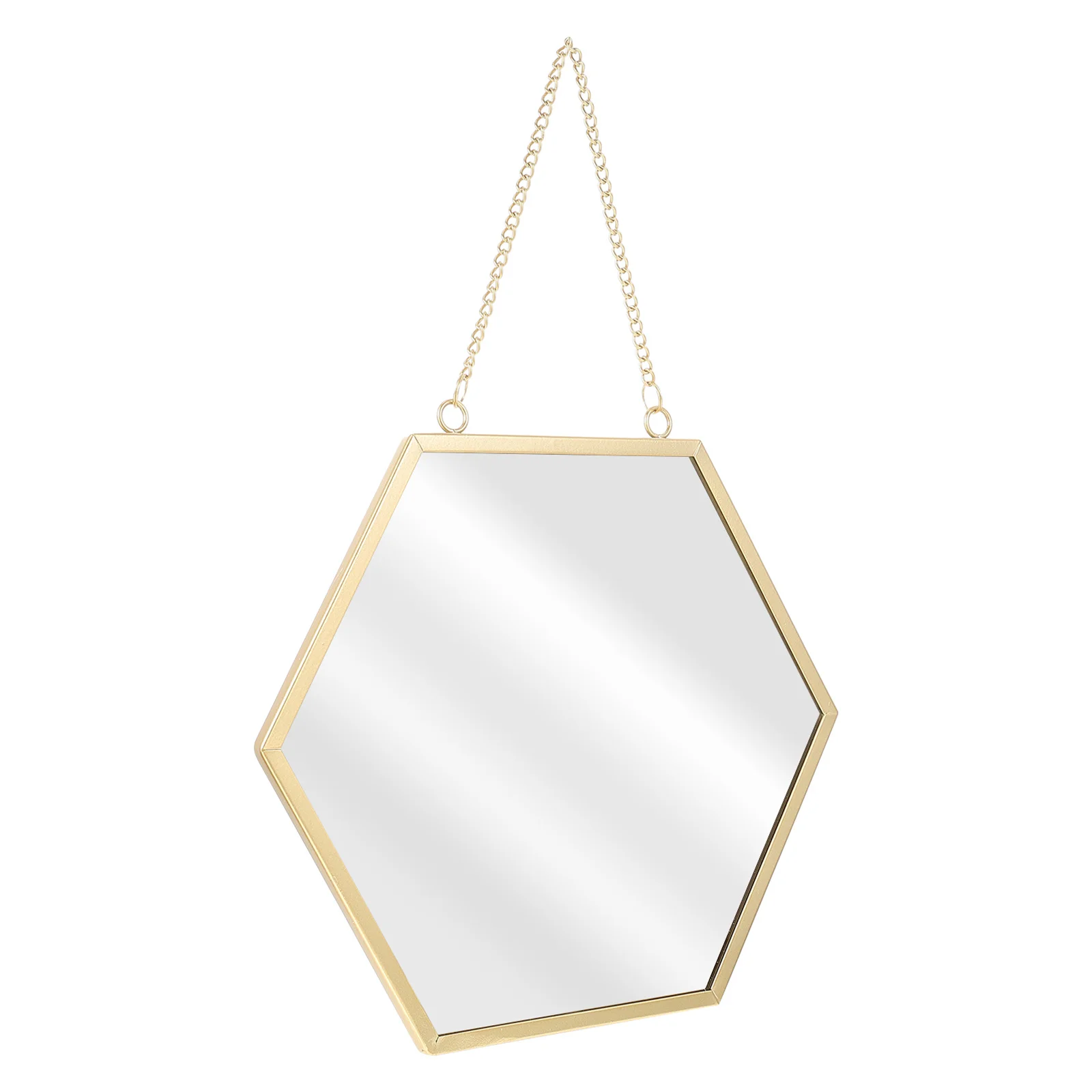 Creative Hexagon Shape Wall Decor Mirror Exquisite Hanging Art for Home Bathroom Bedroom Hotels Hexagon Shape Mirror