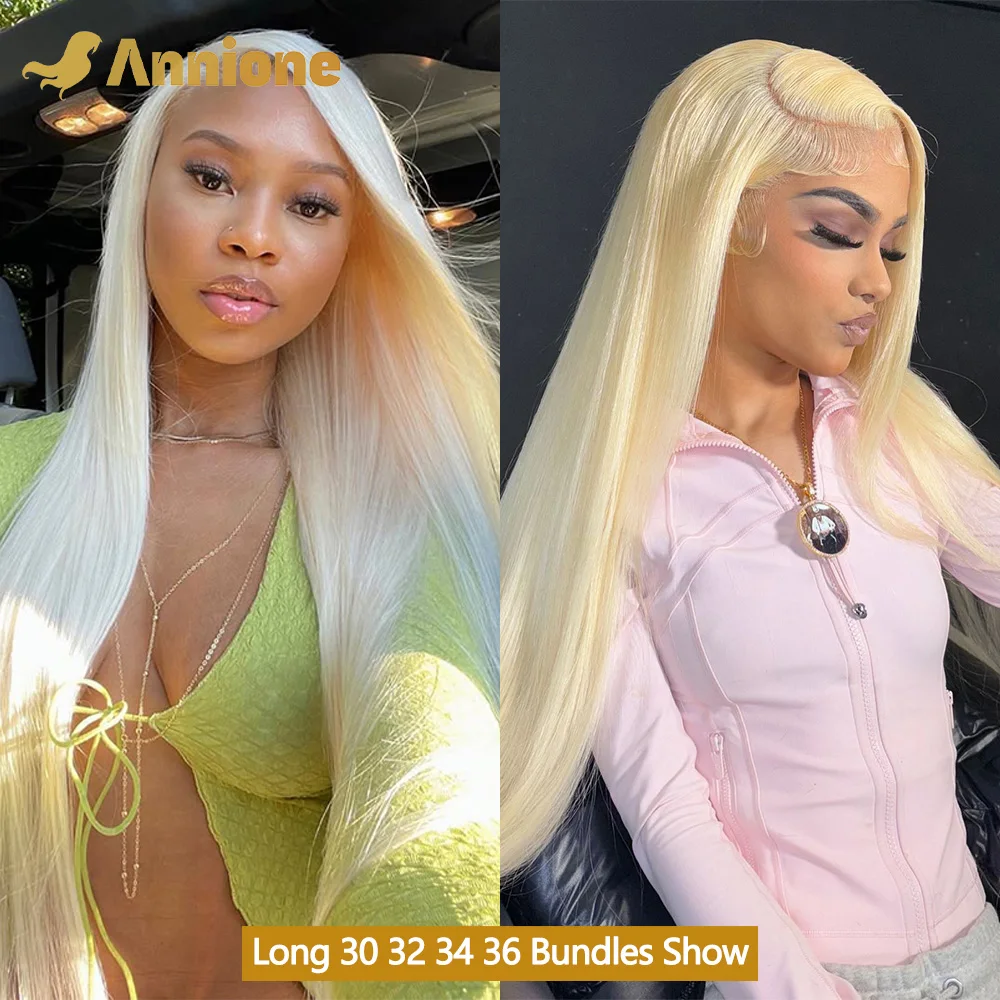 Annione 613 Menschliches Haar Bundles 12A Gerade Menschliches Haar Bundles Rohes Menschliches Haar 100% Blonde 3/4 Bundles Haar Extensions Für frauen
