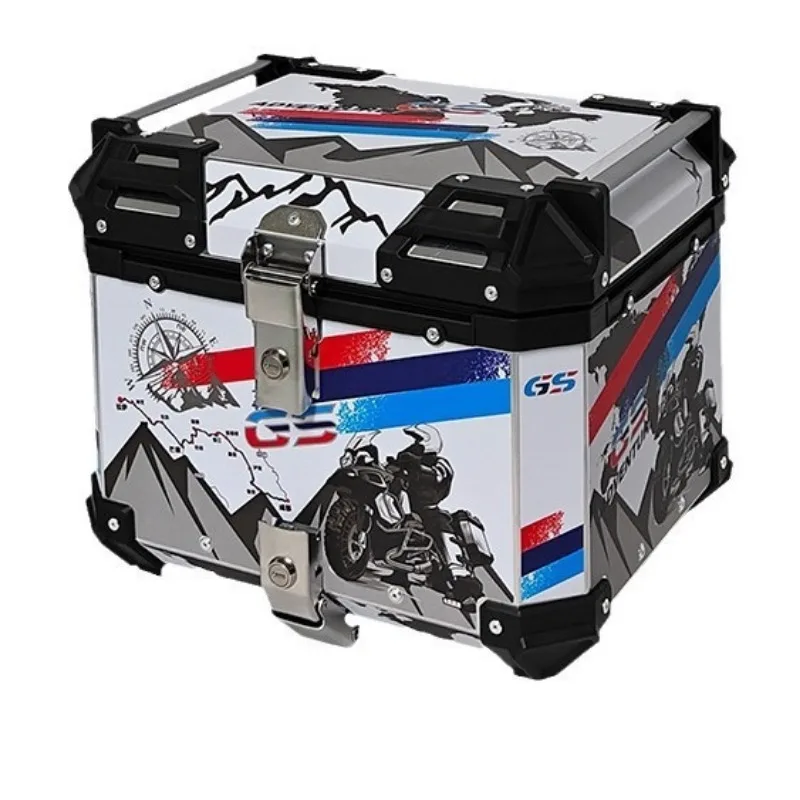 36L/45L/55L/65L алюминиевый сплав GS коробка для мотоциклетного шлема верхний хвост задний багажник для хранения багажника мотоцикла багажник задняя бабка наклейка