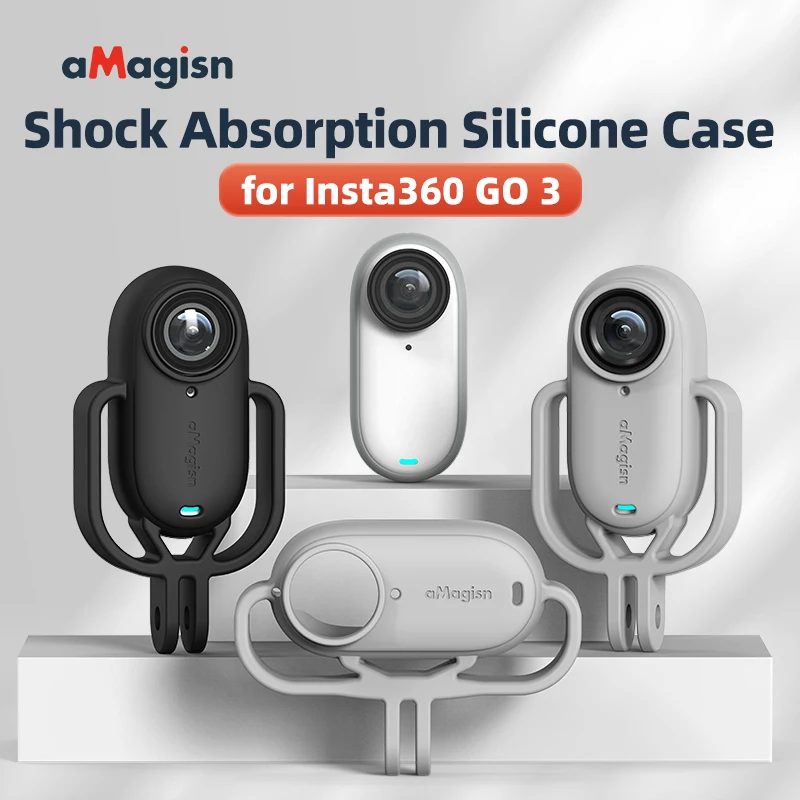 Amagisn shockproof Body Silicone Protective Case Protection Cover Accessories For Insta 360 GO 3\\GO 3S