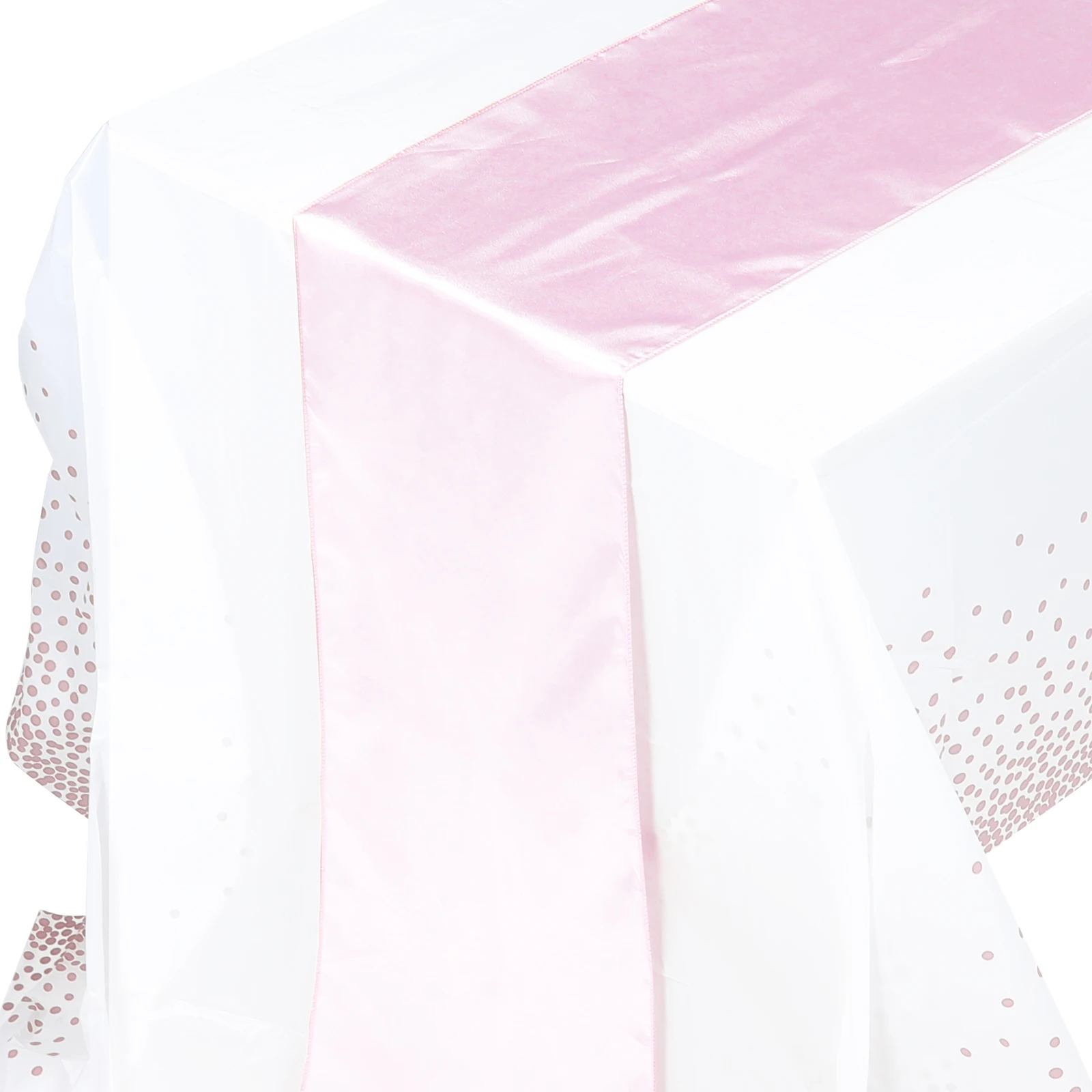 

2Pcs Birthday Plastic Silk Tablecloth Party Table Runner Festival Table Cover Dinner Decoration Party Tablecloth