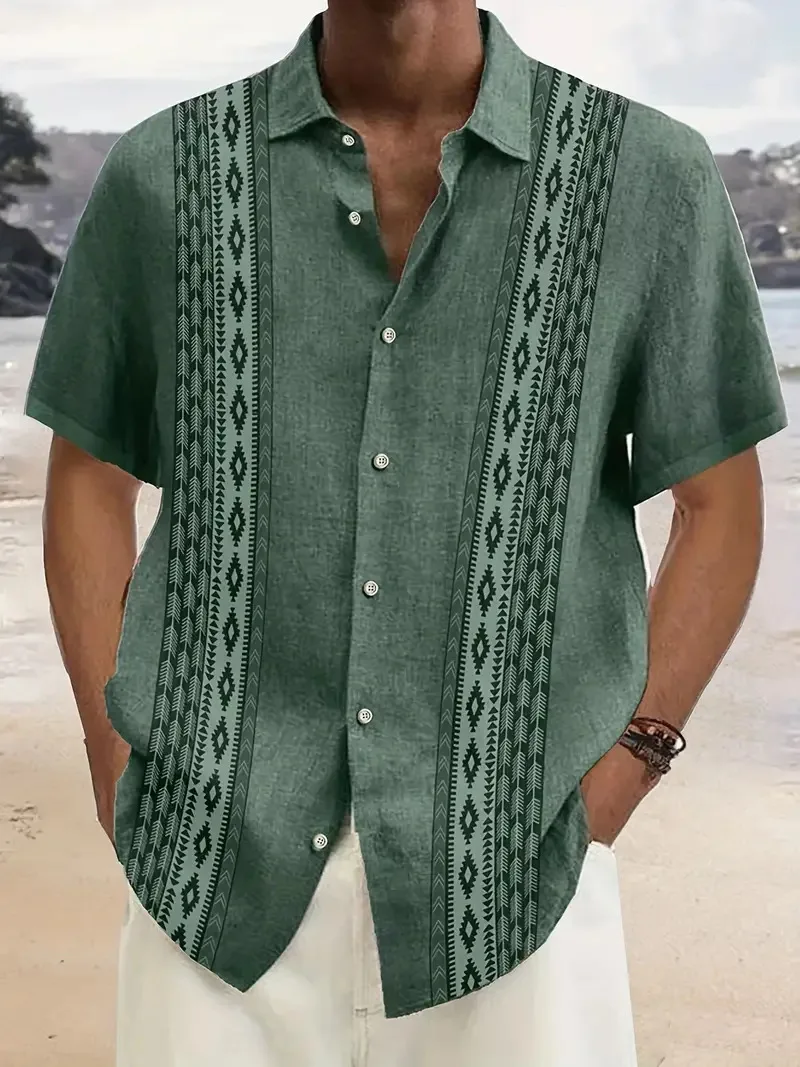 

Men's Hawaiian Beach Style 3D Printed Shirt Men's Lapel Short Sleeve Multi-Pattern Fashion Western Casual Outdoor Vacation Top