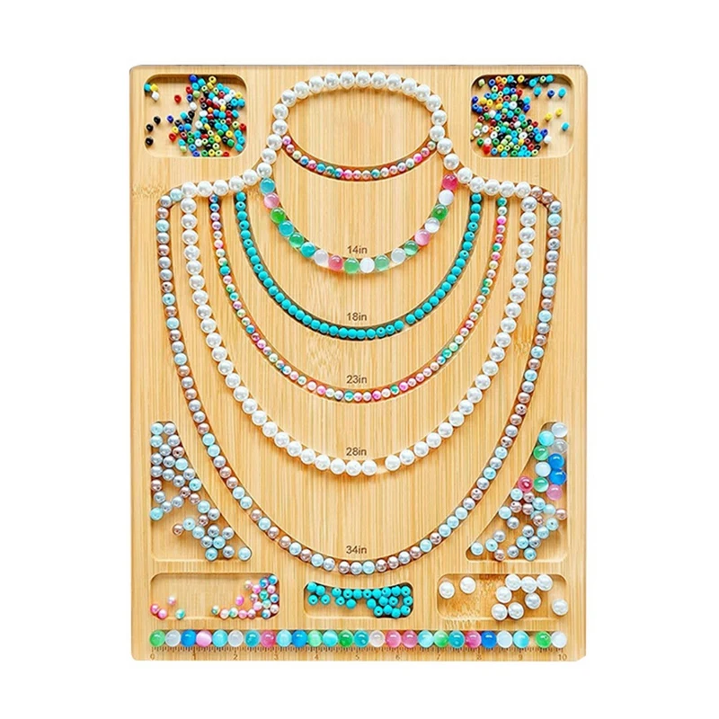 

1 Piece Combo Beading Board For Jewelry Bracelets Necklaces Making Wood Color For Jewelry Making, Bead Plate