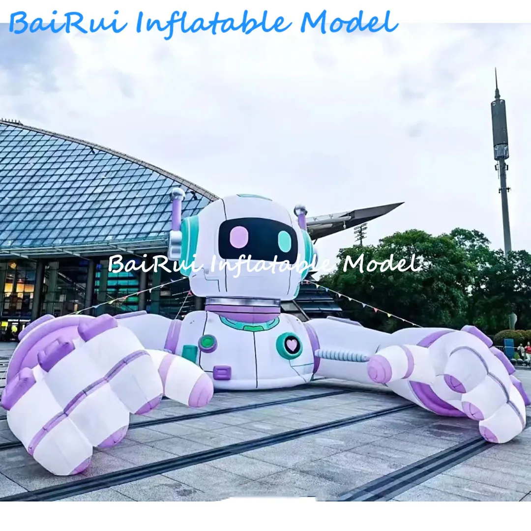 Giant Inflatable Robot Futuristic Tech Event Decor LED Light Up Sci-Fi Party Mascot Corporate Launch Backdrop Festival Prop