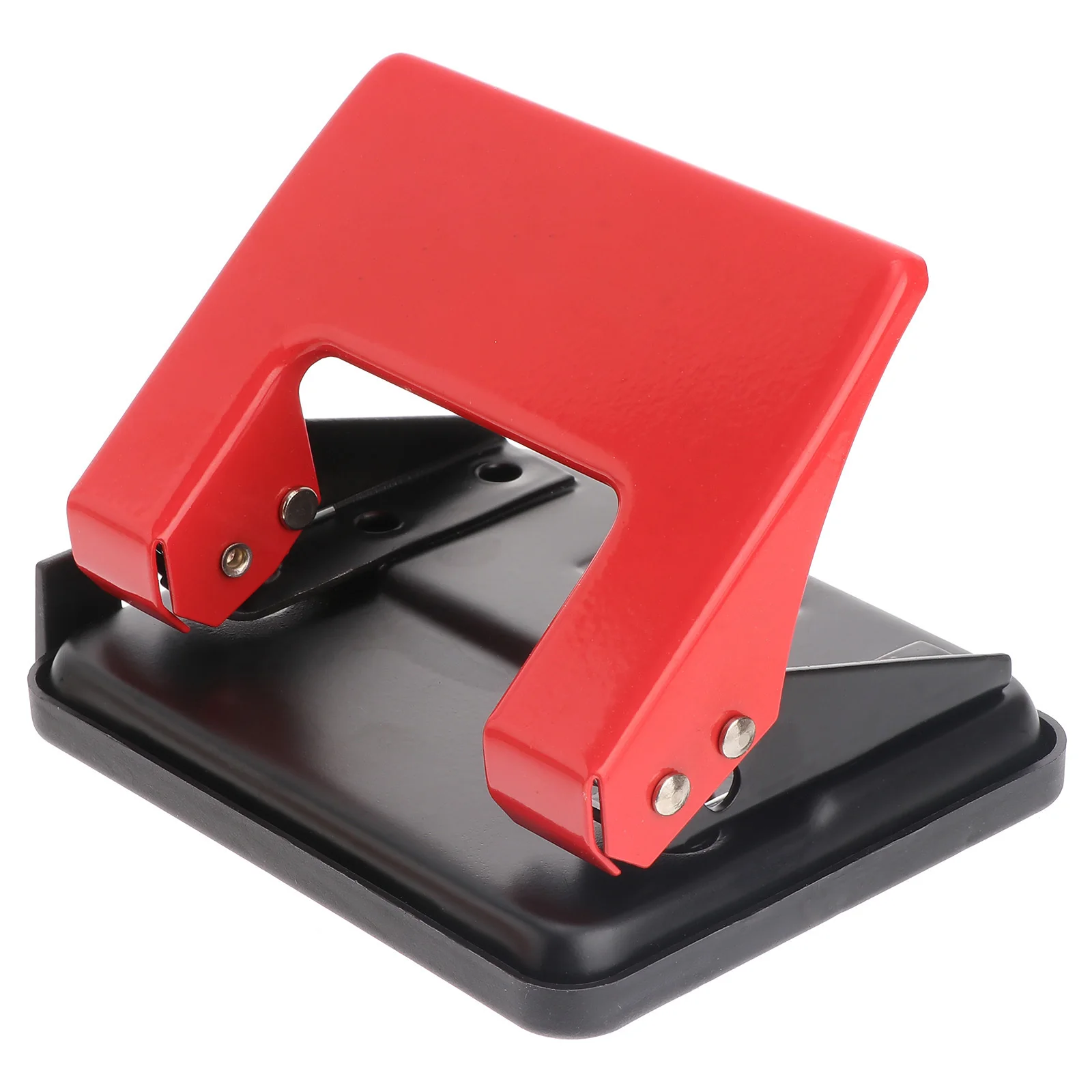 

Manual Double Hole Puncher Metal Heavy Duty Paper Puncher 20 Sheet Capacity Comfortable Grip Locking Design Office Supplies