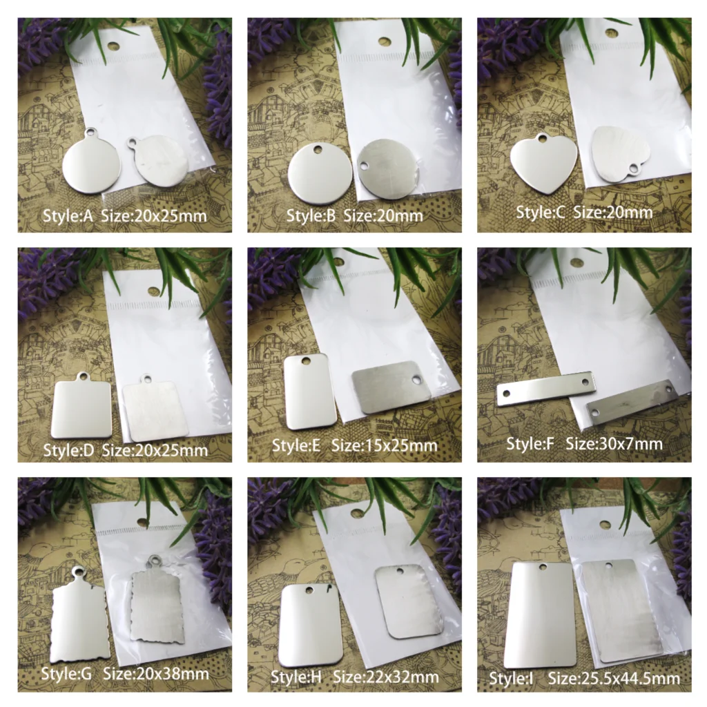 20pcs Stainless Steel customize Charm Pendant For Jewelry Making DIY Findings Accessories Wholesale Note the saying and the font