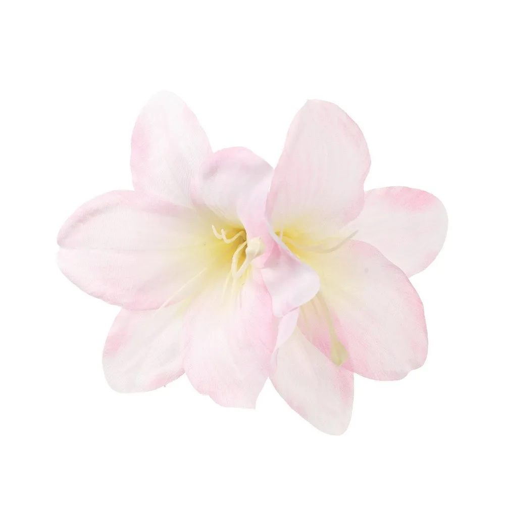 Fashion Multicolor Lily Flower Hair Clip Double Flower Design Bohemian Style Duckbill Hairpin Hair Accessories Bridal Occasion