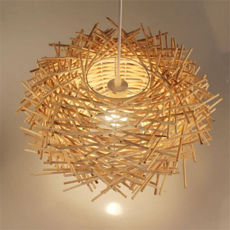 Bird's Nest Bird's Nest Creative Art Cafe Bar Farmhouse Music Bar Personality Restaurant Rattan Art Shop Farmhouse Chandelier