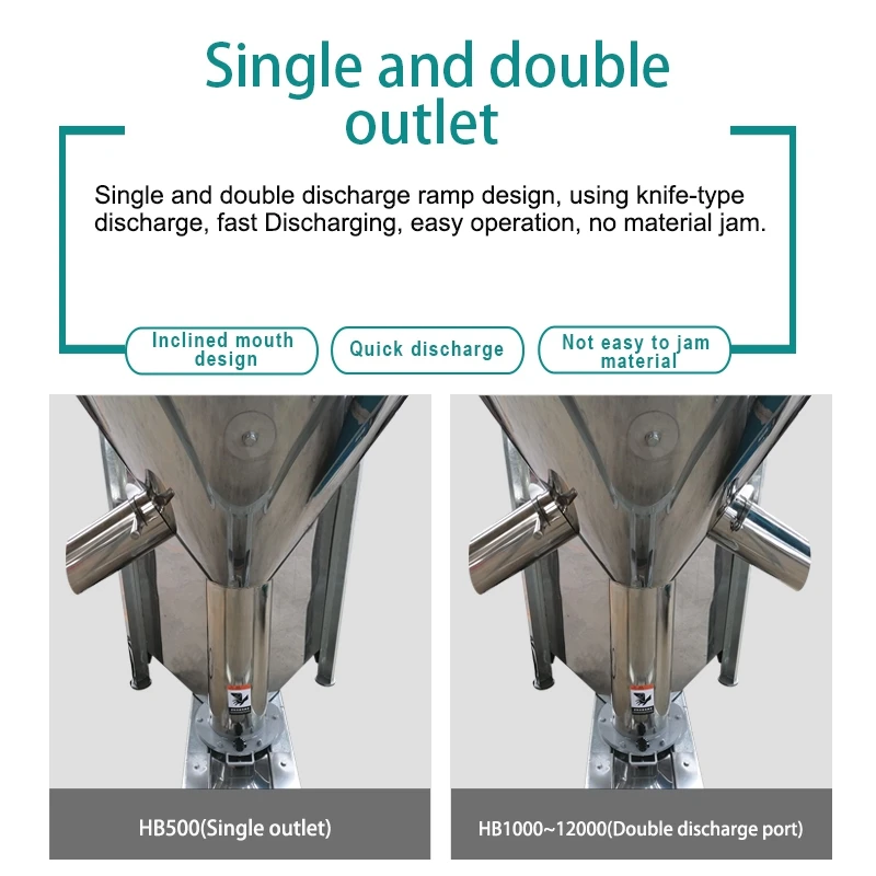 المصنع مباشرة 500 كجم الفولاذ المقاوم للصدأ آلة الخلاط العمودي البلاستيكية سعر تنافسي لمواد تغذية الحيوانات الصغيرة الكبيرة