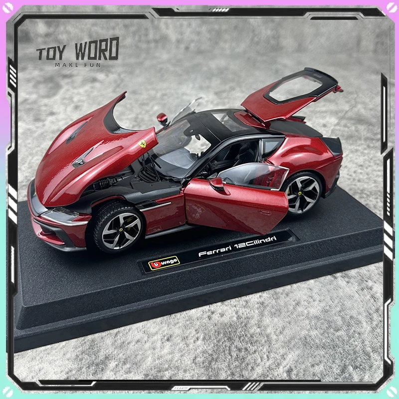 

New Bburago 1/24 Car Model Ferrari 12Cilindri Supercar Model Alloy Simulation Car Model Collectible Toy Custom Birthday Gifts