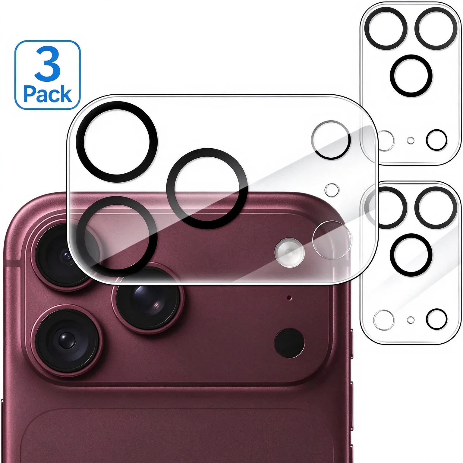 1-3Pcs For iPhone 18 Pro Max Tempered Glass Camera Lens Protector For iPhone 17 16 15 14 13 11 12 Pro Max Mini Plus Air Duo Film