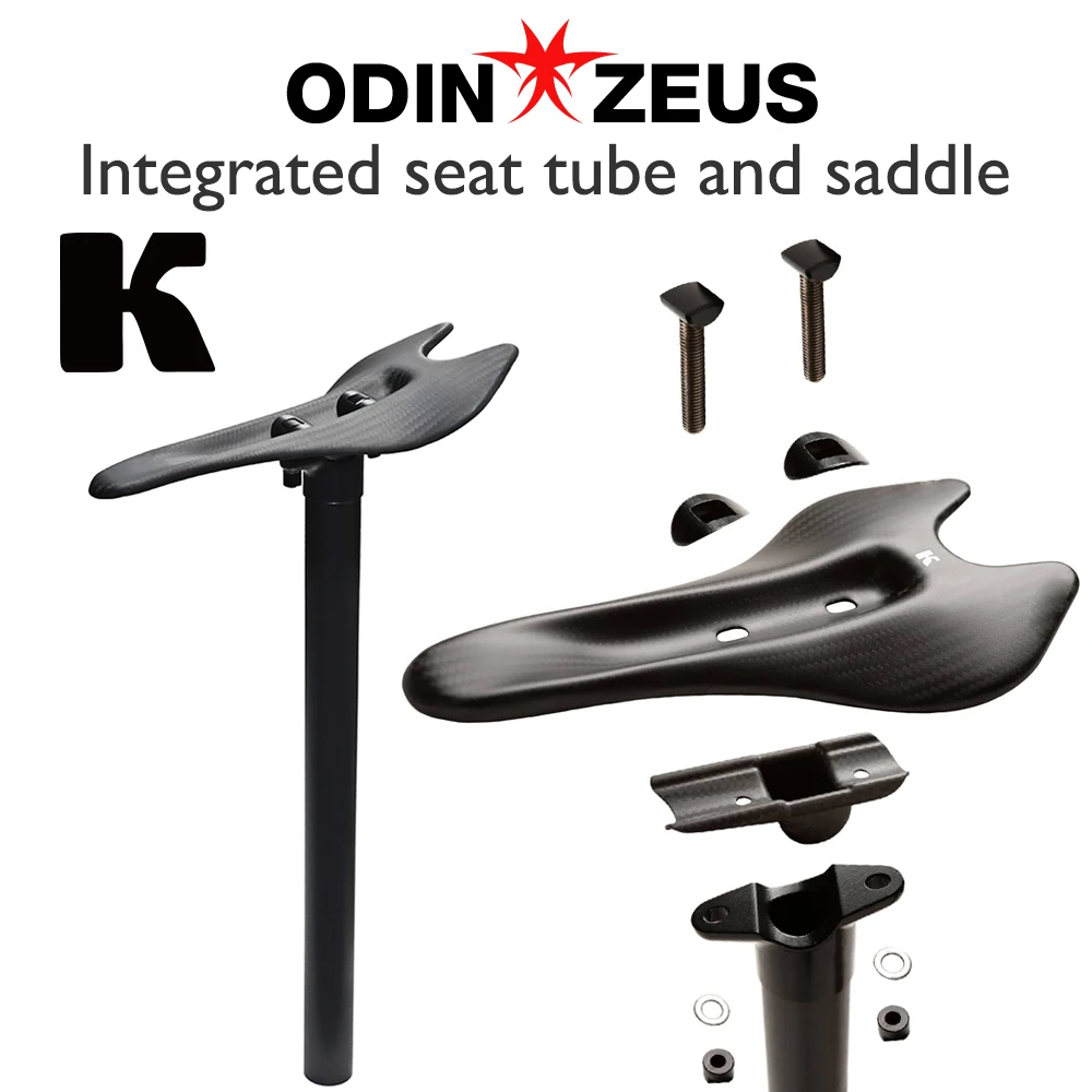 

ODINZEUS carbon fiber seatpost, carbon fiber saddle, integrated seatpost and saddle, MTB/ROAD universal, 27.2/30.8/31.6mm