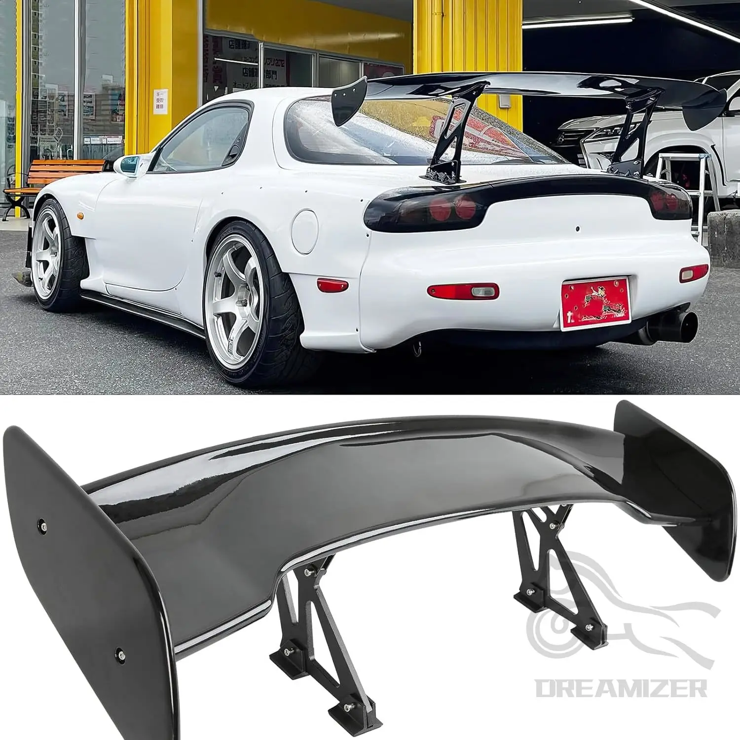 

Universal GT Style Rear Spoiler Wing Tail Air Dam For 99% Sedan Body Kit Decoration Racing Car Tuning Accessories