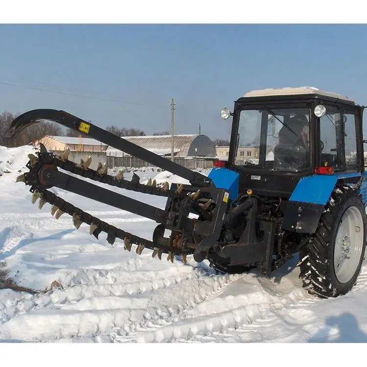 Farm Tractor 3 Point Hitch Ditcher Crawler Walk Behind Trencher Ditcher Power Trencher Machine Digging