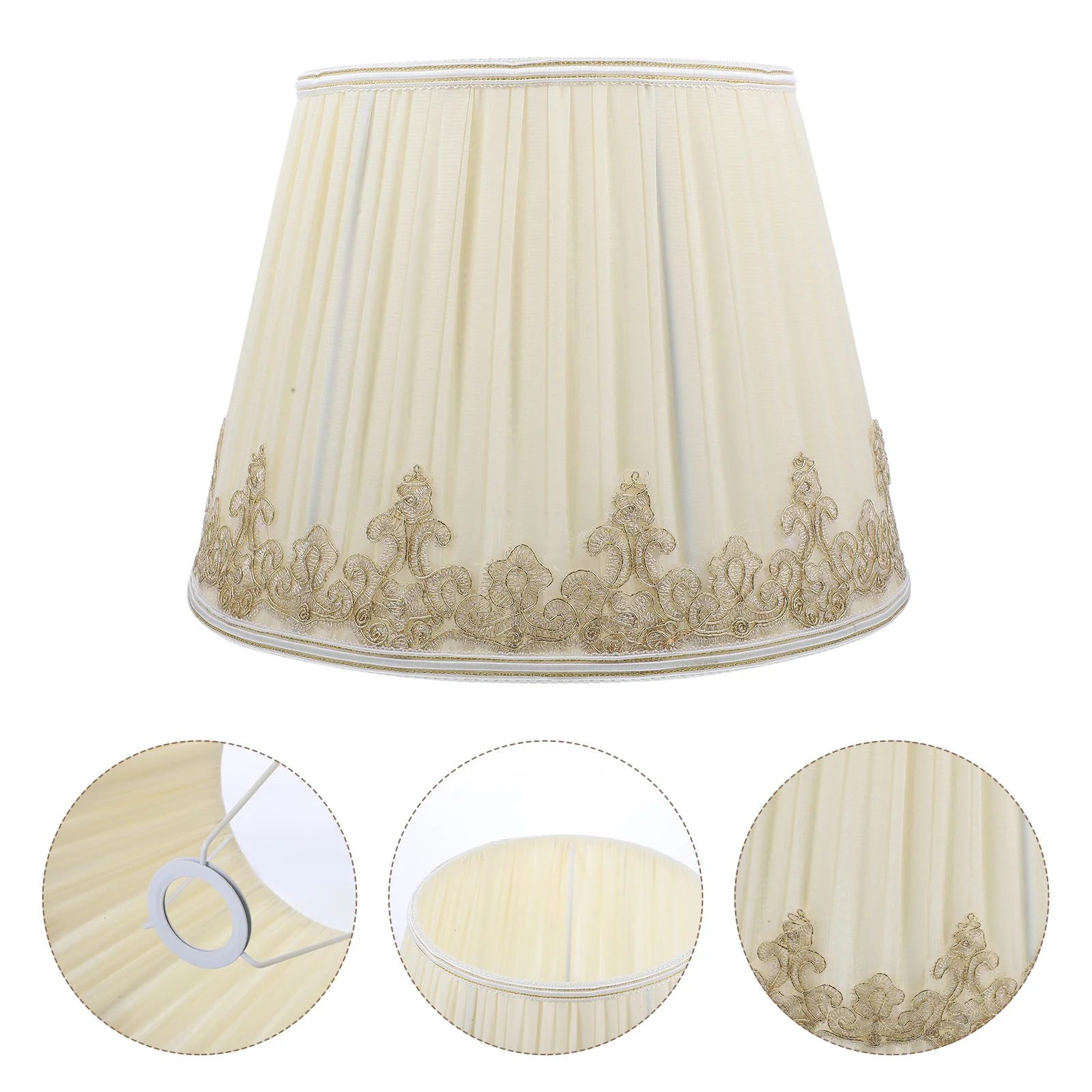 

Fabric Lampshade Desk Light Covers Cloth Replacement Tabletop Shades for Wrinkle Lampshades