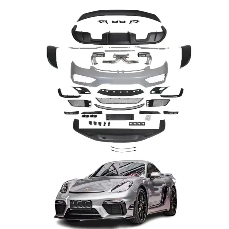 Auto Spare Parts Modified Material body kit For Porsche Boxster Cayman 718  918 2017 Upgrade To GT4