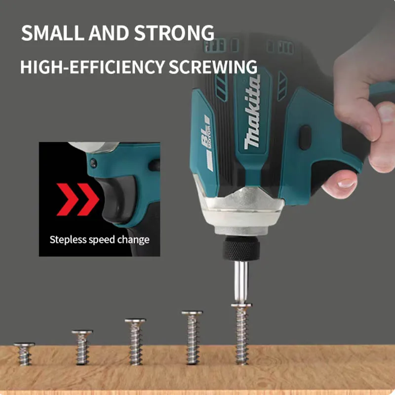 

Compact Makita DTD171 18V Brushless Impact Driver, Lightweight Cordless Screwdriver Kit, Lithium-Ion Battery Power Tool for DIY