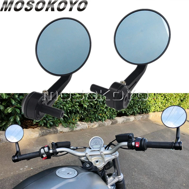 12mm Bolt-on CNC Round Handlebar Bar End Mirrors Side Mirror for BMW R NineT R NINE T Scrambler Urban F800R HP4 S1000R S1000 RR