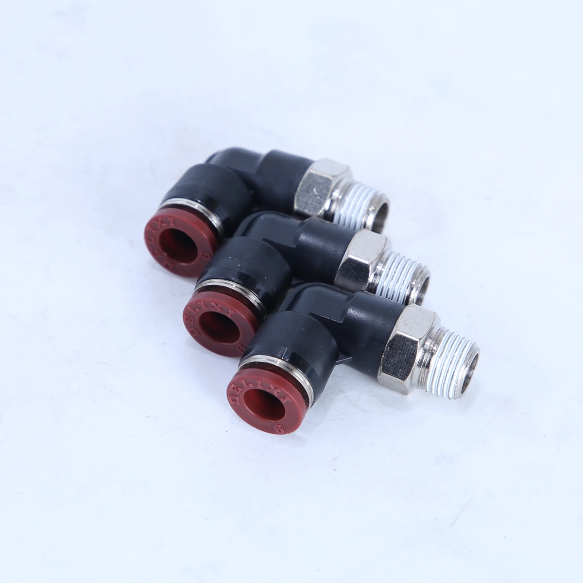 Gas source gas gas pipe right angle bend through external thread quick plug joint PL6 8 10 12 1/8 1/4 1/2 3/8 M5