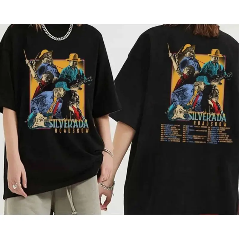 

Рубашка Silverada Band Roadshow 2024, рубашка Tour Concert Classiccs