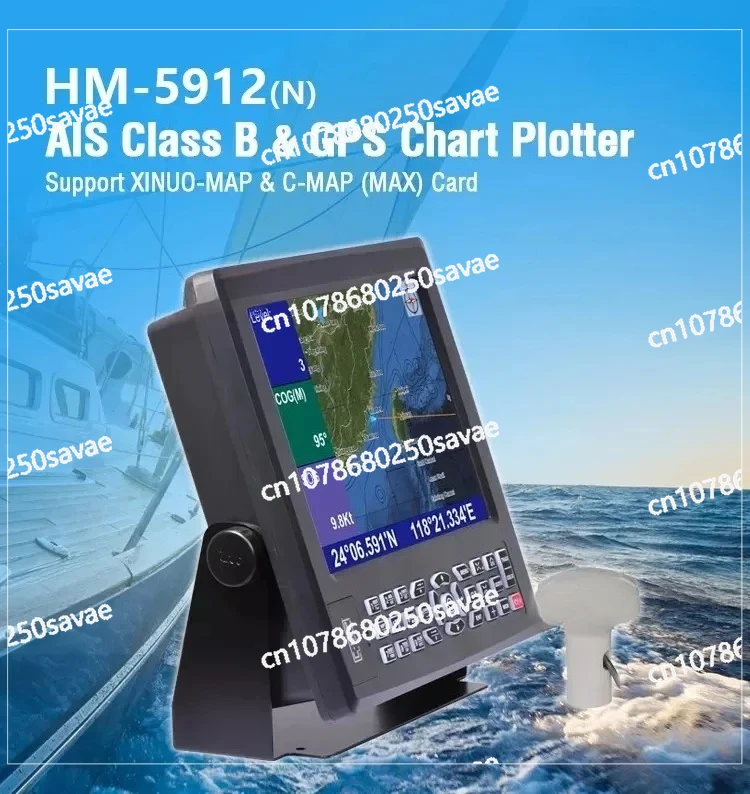 

HM-5912 12-дюймовый цветной TFT ЖК-дисплей-плоттер с транспондером AIS класса B и системой диаграмм