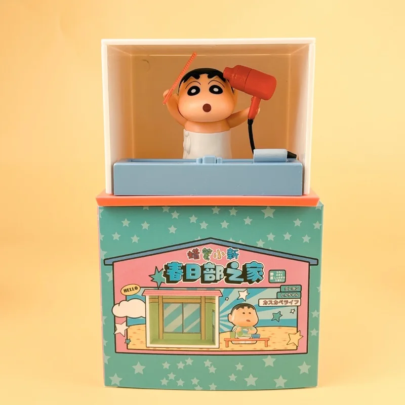 Crayon Shin chan Anime Characters Spring Home Series Blind Box Characters Fashion Cute Car Decoration Model Toys Authentic Gifts