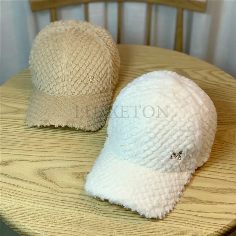 Autumn and Winter New Baseball Cap Ladies Plush Thick Warm Caps Street Casual Fashion Outdoor Travel All-match Sun Hat LUXXETON