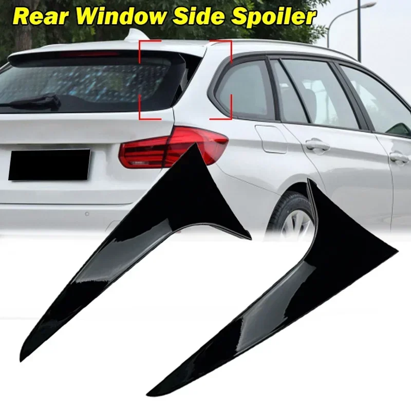 Car Rear Window Side Spoiler Wing Trim Stickers Spoilers Canards Splitter For BMW 3 Series F31 Touring Wagon 2012 2013 2014-2018