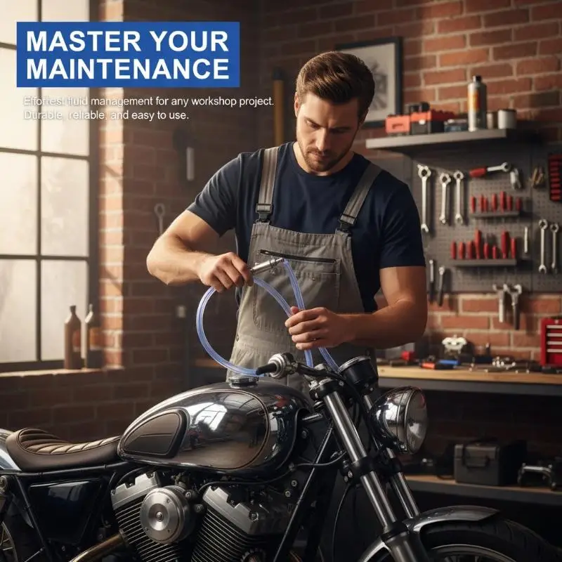 Universal Motorcycle Hydraulic Brake Bleeder Hose Kit  for Caliper Oil Bleed System Garage Maintenance and Repair Scene