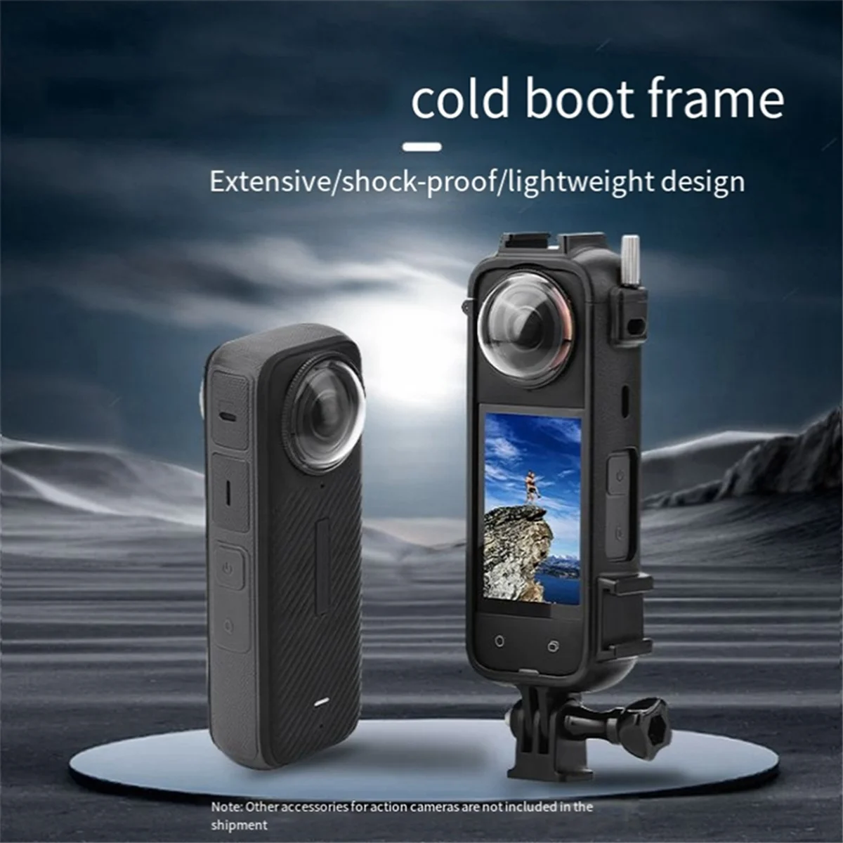 Отлично! Аксессуары для Insta360 X4, палка для селфи, защитная рамка, заполняющий светильник, штатив, предотвращает падение и снижение удара